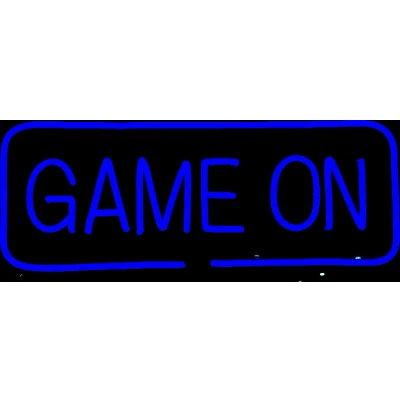 Afbeelding van LED Neon Verlichting Bord &quot;Game On&quot;, Incl. Adapter, 50x20cm, Blauw