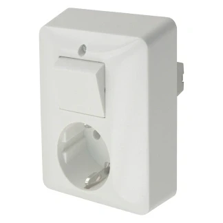 Afbeelding van Stopcontact met schakelaar Q link (Inbouw, Randaarde, Wissel, Wit)