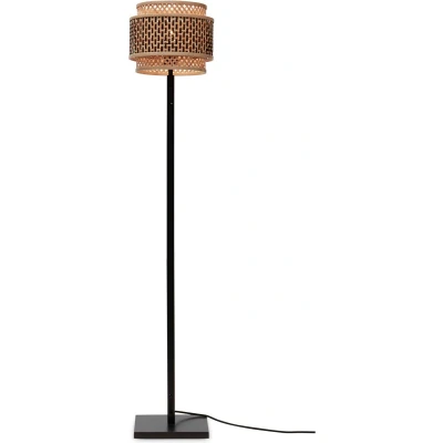 Afbeelding van GOOD&amp;MOJO Vloerlamp Bhutan Zwart/Bamboe Ø25x130cm Bruin