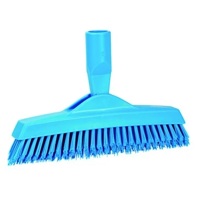 Afbeelding van Vikan Bezems En Vegers Extra Harde Voegenborstel Met Flexibele Nek In V vorm Polyester Vezels 225x35x90mm Vezellengte Ca. 40mm Blauw