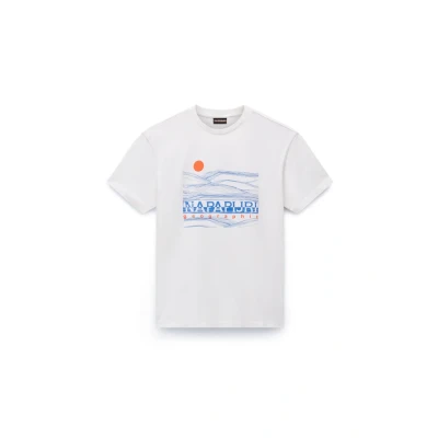 Afbeelding van Napapijri BUTI Tshirt print, Heren, Maat: Medium, White heron