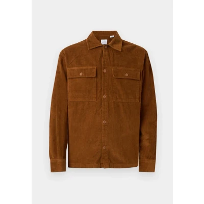 Afbeelding van Jack &amp; Jones Heren Overhemd JJEPERFECT CORDUROY OVERSHIRT gerade Bruin L Volwassenen