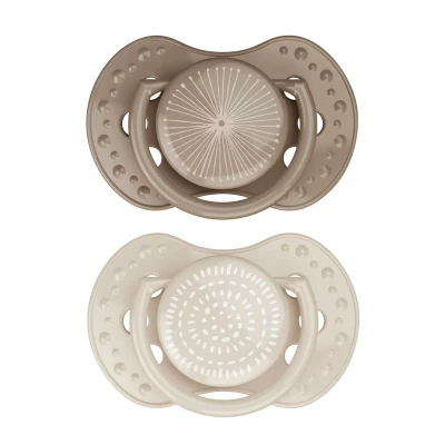 Afbeelding van Difrax Fopspeen Dynamic 6 18 Mnd Harmony Creme/Light Brown