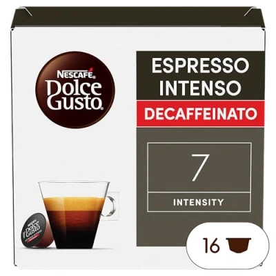 Afbeelding van Nescafé Dolce Gusto Espresso Intenso Decaffeinato, cafeïnevrij, espressocapsules, koffiecapsules, 16 capsules