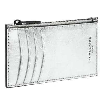 Afbeelding van LIEBESKIND BERLIN Leren Kaarthouder Franzis Silver New Wallet Zilverkleurig