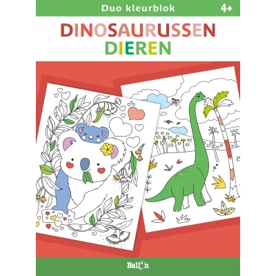 Afbeelding van Uitgeverij ballon duo kleurblok dinosaurussen en dieren