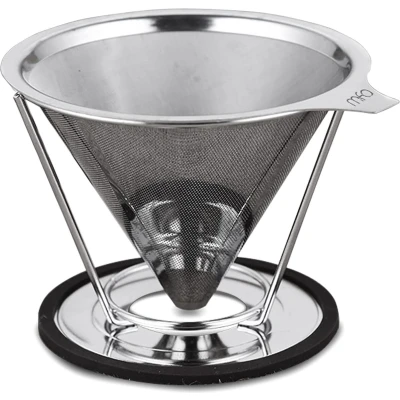 Afbeelding van Herbruikbare roestvrijstalen koffiefilter, ideaal voor filterkoffie, chemex, giet over en cold brew koffie, permanente koffiefilter van metaal, koffiedruppelaar, permanent 4 kopjes