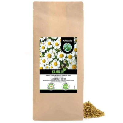 Afbeelding van Infusie van kamillebloemen (1 kg), thee met kamillebloemen, zacht gedroogd, 100% zuiver en natuurlijk, kruidenthee