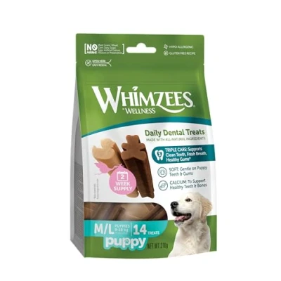 Afbeelding van Whimzees Week Bag Puppy Kauwsnack M L 14 stuks