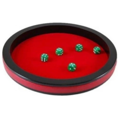 Afbeelding van Dobbelpiste 30cm rood zwart