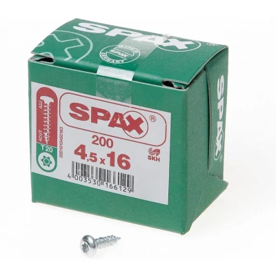 Afbeelding van Spax spaanplaatschroeven cilinderkop verzinkt T Star T20 4.5x16mm (per 1000 stuks)
