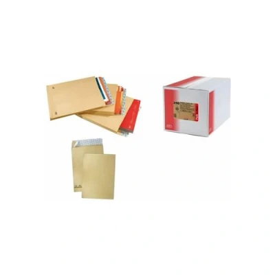 Image de Gpv boîte de 250 pochettes kraft auto adhésif 120 grammes 3 soufflets format 229 x 324 c4 4921