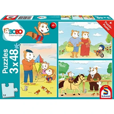 Afbeelding van Schmidt Spiele Bobo 56415 kinderpuzzel 3 x 48 delen, meerkleurig