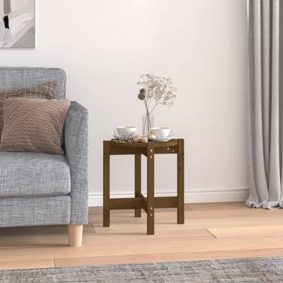 Afbeelding van Salontafel Ø 42,5x45 cm massief grenenhout honingbruin