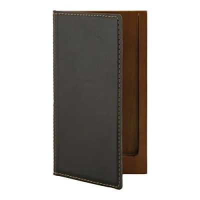 Afbeelding van SECURIT Trendy Leather Style Bill Presenter portemonnee hout zwart 17,9 x 10 1,8 cm