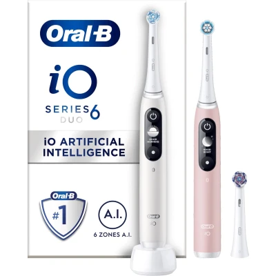 Afbeelding van Oral B iO Series 6N Duo Pack Wit + Roze