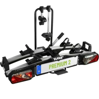 Afbeelding van EUFAB 11521 Premium ll Fietsendrager voor trekhaak, geschikt e bikes.,zwart