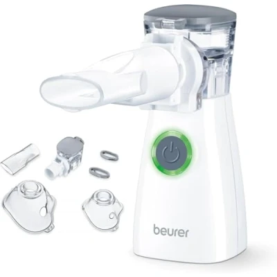 Afbeelding van Beurer IH 57 Inhalator Vernevelaar Aerosoltoestel Trilmembraan technologie Oor volwassenen en kinderen Verstelbare rotatie tot 45 3 Opzetstukken Zelfreinigingsfunctie Medisch product 5 Jaar garantie