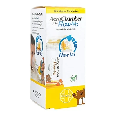 Afbeelding van AeroChamber Plus Flow Vu met masker voor kinderen van 1 5 jaar, stuk inhalatiehulp
