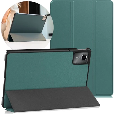 Afbeelding van iMoshion Tablet Hoes Geschikt voor Lenovo Tab M11 Trifold Bookcase Donkergroen