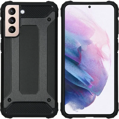 Afbeelding van iMoshion Hoesje Geschikt voor Samsung Galaxy S21 Plus Rugged Xtreme Backcover Zwart