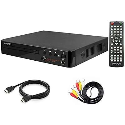 Image de Lonpoo multi régions, port usb, hdmi et mic, télécommande, câble audio rca connexion tv