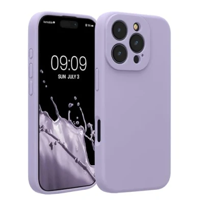 Afbeelding van kwmobile telefoonhoesje geschikt voor Apple iPhone 16 Pro TPU backcover met siliconen coating Smartphone case in lavendel