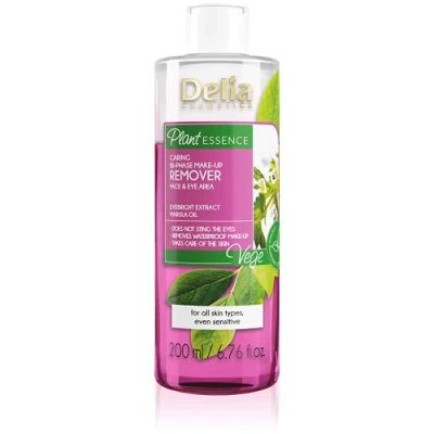 Afbeelding van Delia Cosmetics Plant Essence gezichts en oogverzorgingslotion, milde make upremover reiniging, waterdichte up, natuurlijke verzorging voor alle huidtypes, 200 ml