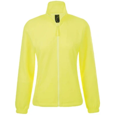 Afbeelding van SOLS Dames/dames North Full Zip Fleece Jacket (Neon Geel) Maat XL
