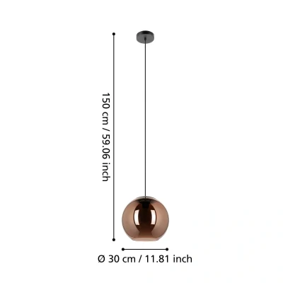 Afbeelding van Eglo Cordoba Hanglamp Zwart 390089