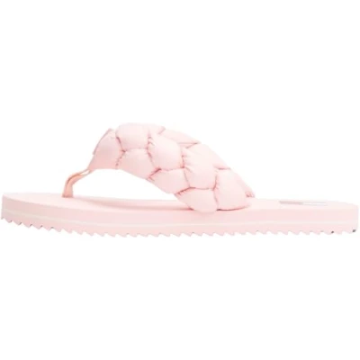 Afbeelding van Tommy Jeans Teensandalen, Dames, Maat: 36, Misty pink Textiel