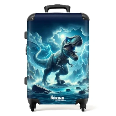Afbeelding van NoBoringSuitcases.com® Koffer kinderen jongens Kinderkoffer jongen dino 20 kg bagage