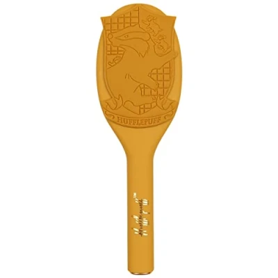 Afbeelding van Harry Potter Huffelpuf haarborstel, ontwarrende borstel, rond, geel, das