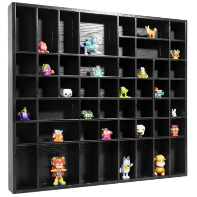 Afbeelding van Creative Deco Opbergast Sieradenkast Zwart 51 Vakken 52 x 46 5 cm Houten Perfect voor Decoupage Decoratie Figuren