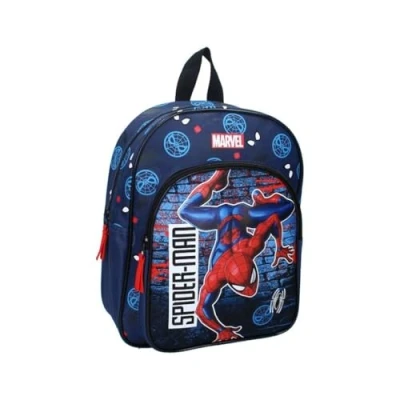 Afbeelding van mybagstory Rugzak voor jongens Spiderman Kinderen School Kleuterschool Kinderkamer Schooltas Maat 30 cm Verstelbare bandjes Cadeau idee, Blauw, Kind,