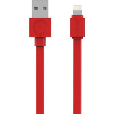 Afbeelding van Allocacoc USBkabel Plat Licht Red