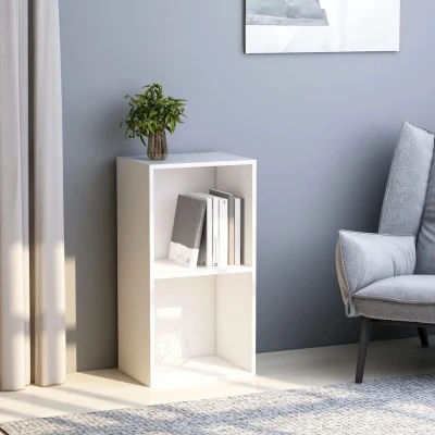 Afbeelding van vidaXL Boekenkast met 2 schappen 40x30x76,5 cm spaanplaat wit