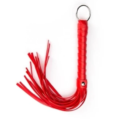 Afbeelding van Argus Mini Flogger Leatherlook Zweep Red AF 001002