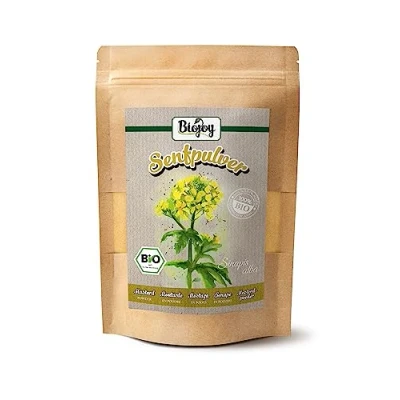 Afbeelding van Biojoy Biologisch mosterdpoeder (250 g), gemalen mosterdzaden, zonder aditiffs (Sinapis alba)
