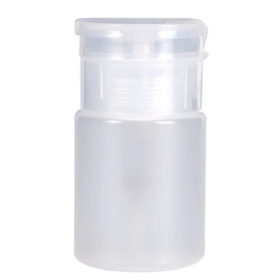 Afbeelding van Nageldispenserfles, reinigingspomp, lege plastic fles voor vloeibare nagellakremover, transparante 60 ml (wit)