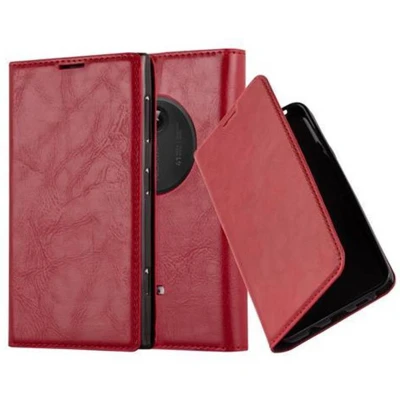 Afbeelding van Cadorabo Hoesje geschikt voor Nokia Lumia 1020 in APPEL ROOD Beschermhoes met magnetische sluiting, standfunctie en kaartvakje Book Case Cover Etui