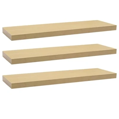 Afbeelding van WOLTU RG9317kei 3 Set van zwevende MDF wandplanken, voor woonkamer, keuken, slaapkamer, badkamer enz