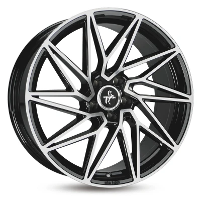 Afbeelding van KESKIN 5 gat 20duim 120mm lichtmetalen Velg KT20 Future mattschwarz Front poliert KT208520512035BFP