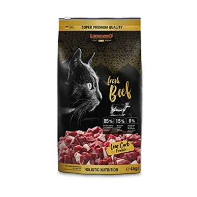 Afbeelding van Leonardo Fresh Beef Kattenvoer [4kg] Droogvoer voor katten met 85% vers vlees Complete voeding volwassen van alle rassen ten minste 1 jaar