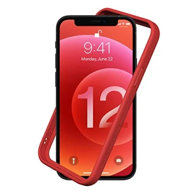 Afbeelding van RhinoShield Bumper beschermhoes compatibel met [iPhone 12 Pro Max] CrashGuard NX slanke bescherming personaliseerbaar schokdemping [BPA vrij] rood