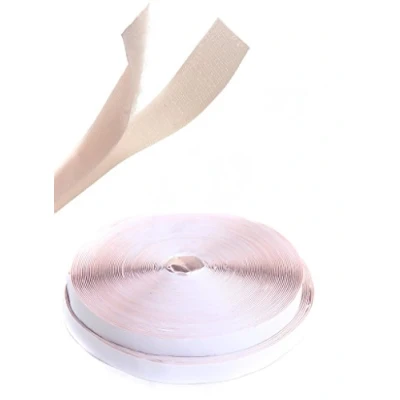 Afbeelding van TUKA TKB5008 25 m x 20 mm plakband, breed, haak en lus, zelfklevend plakband beige