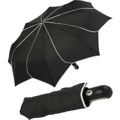 Afbeelding van Pierre Cardin automatische Zakparaplu voor dames, zonnebloem, zwart., met over op