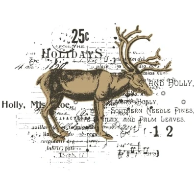 Afbeelding van Sizzix Framelits Die w/Stamps by 49 and Market Reindeer Mix Cluster (1+1pcs) (666713)