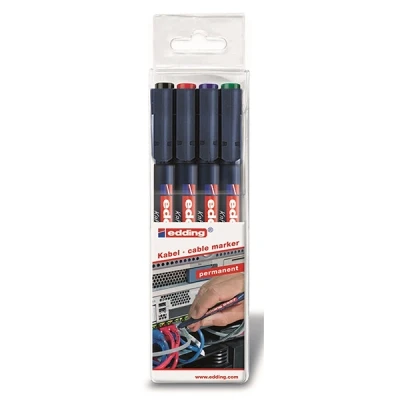Image de Edding 8407 marqueurs de câble (ogive 0,3 mm) 4 couleurs