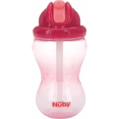Afbeelding van Nûby Oefenbeker Flip It™ Antilekbeker Roze 360ml 12m+